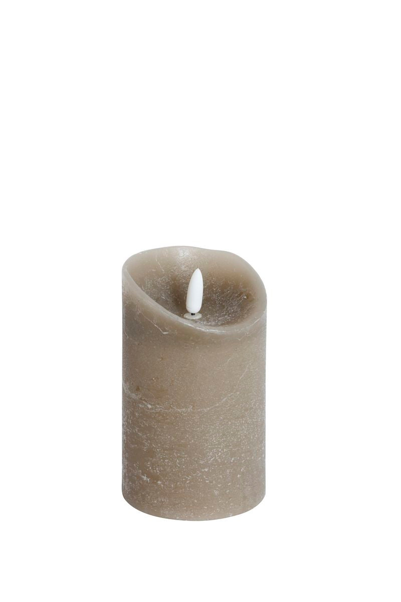 Blockljus LED med flammande låga 12 cm