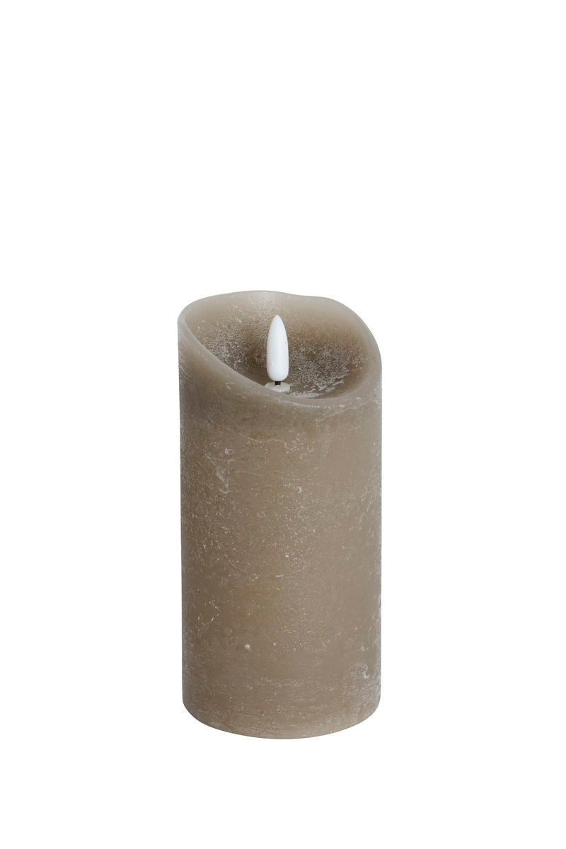 Blockljud LED med flammande låga 15 cm