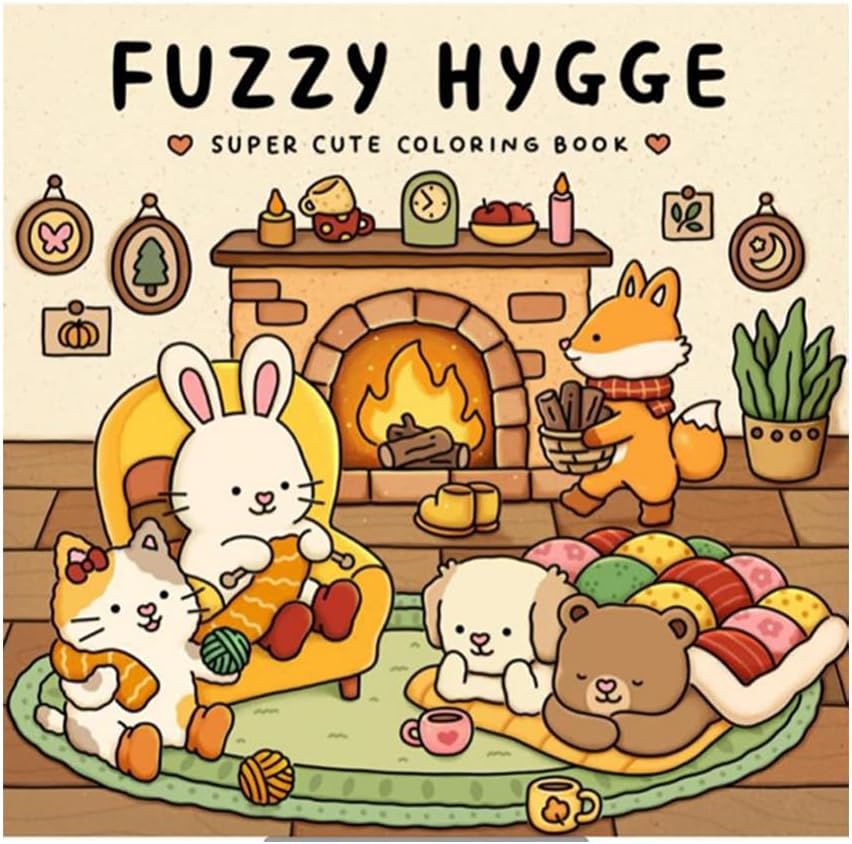 Målarbok Fuzzy Hygge